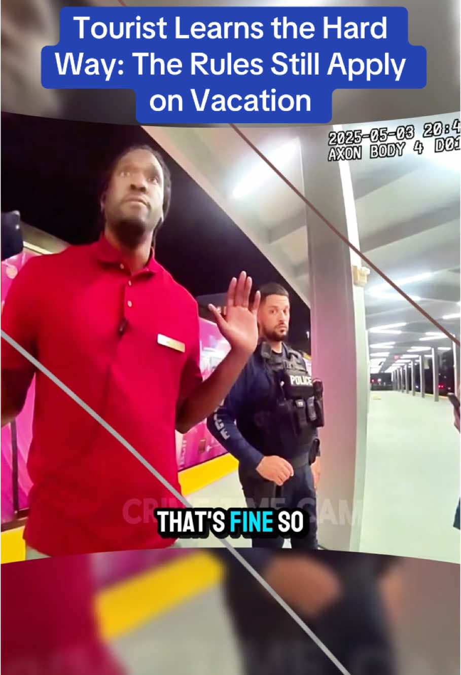 Tourist Learns the Hard Way: The Rules Still Apply on Vacation #cops #copsoftiktok 
