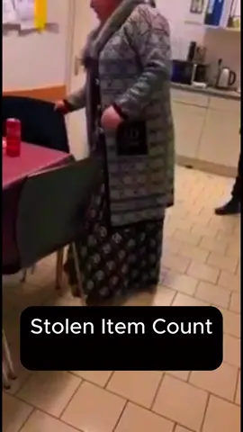Guess How Many Items She STOLE in her Kangaroo Pouch Dress!