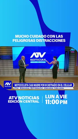 MUCHO CUIDADO CON LAS PELIGROSAS DISTRACCIONES #atv #atvpe #noticiasperu #atvnoticias #cuidado #peligro #distraccion #celular #caida 