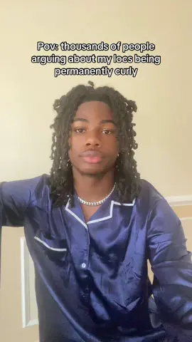 Thousandsss of people arguing about my curly locs being permanently curly #fyp #foryou #locs#viral