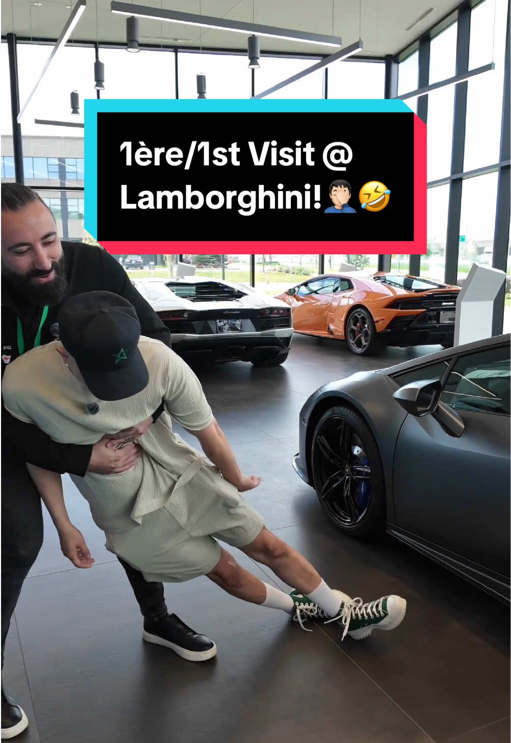 1ère/1st visit @Lamborghini Montreal🤦🏻‍♂️🤣  #foryou #lamborghini  