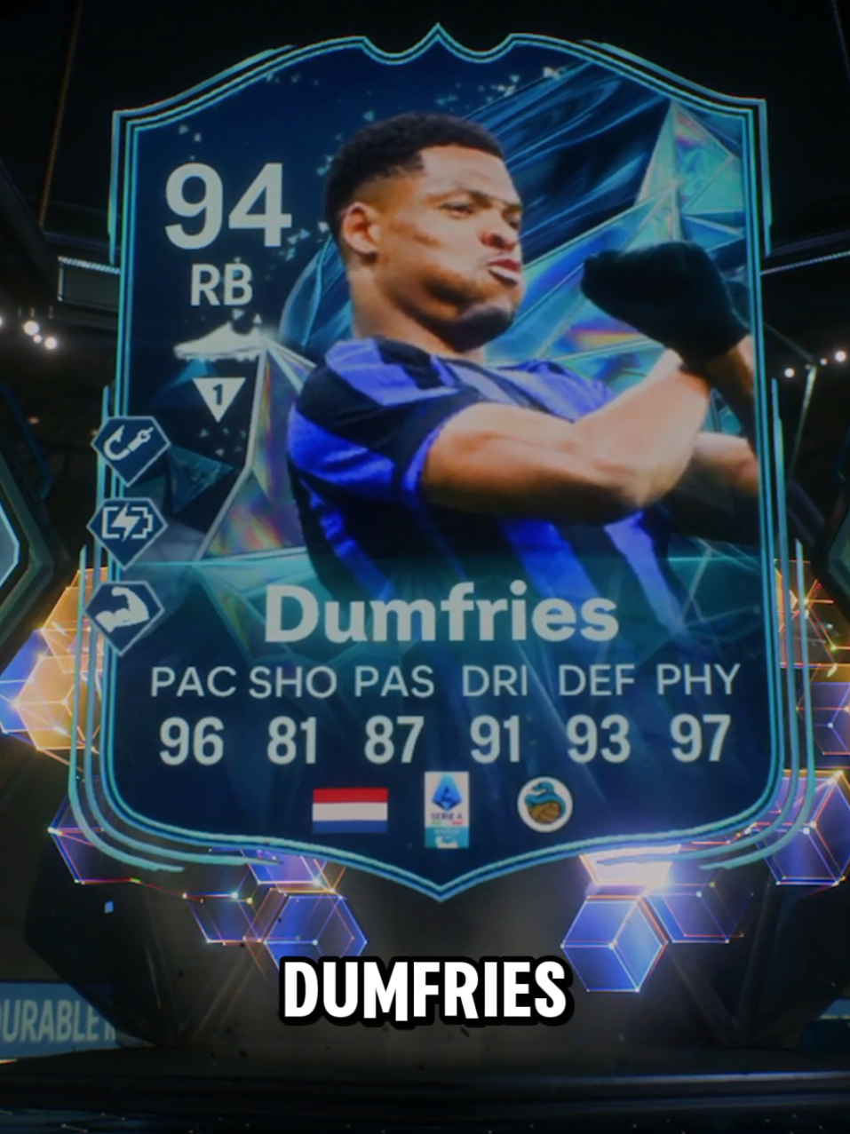 Team of the season Dumfries player review #Fc25 #fifa25 #futchamps #fifaultimateteam #playerreview #original #fypシ 