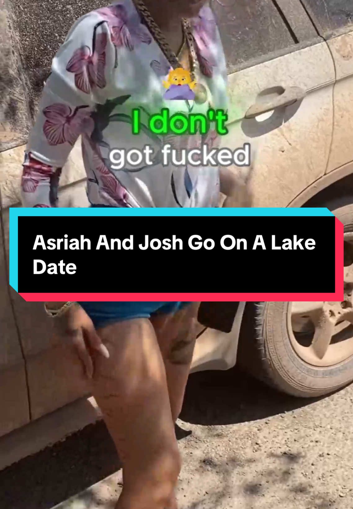 Asriah and Josh lake day part 1 #lakeday #crazy #funny #deadbeatdad #sad #softwhiteunderbelly #deadbeat #drama 