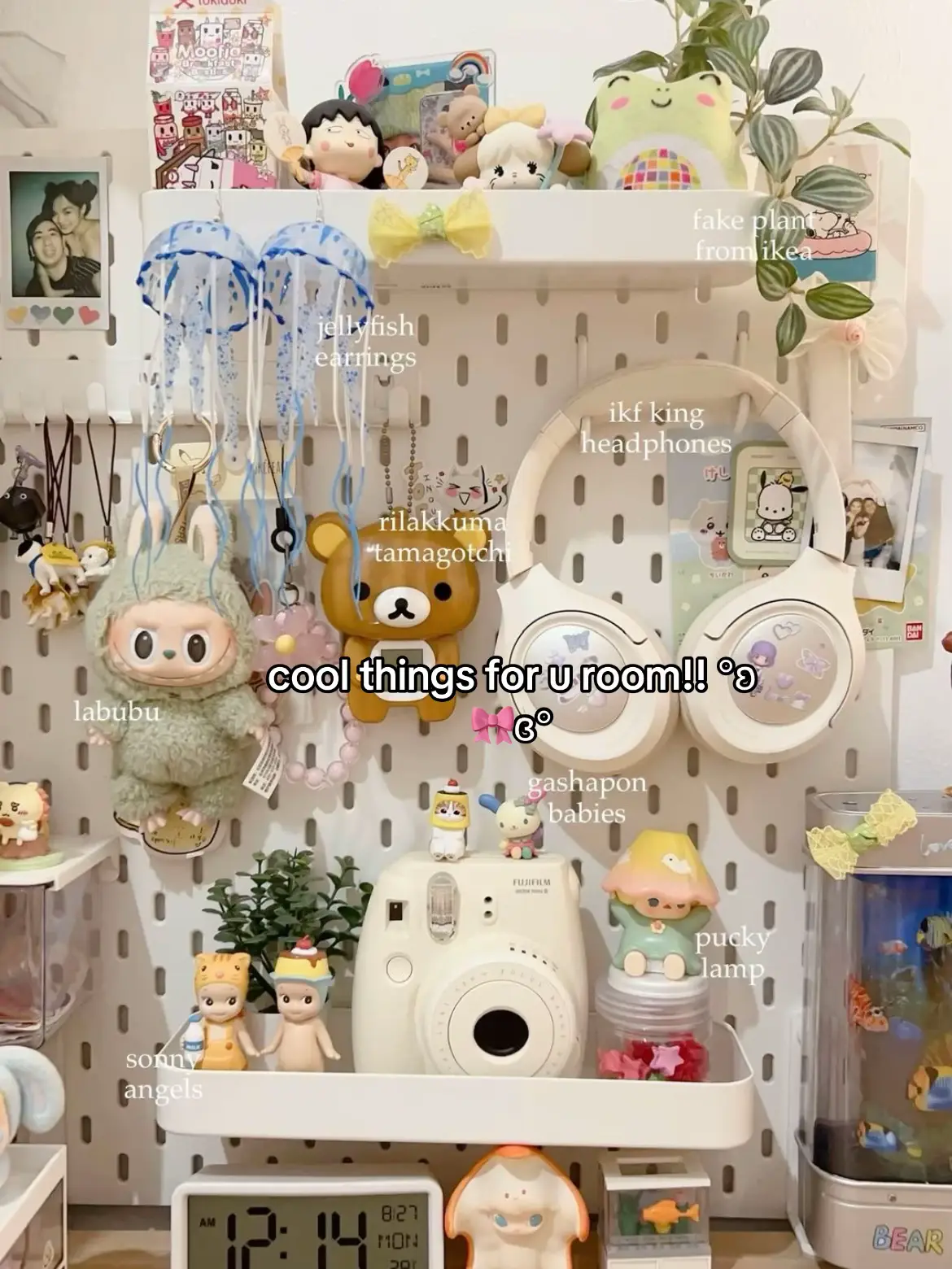 guys should i do a pt2?? | #aesthetic #thingsforurroom #ikeatrolley #minifridge #minifigurescollections #digitalcamera #pegboard #nice #fyp