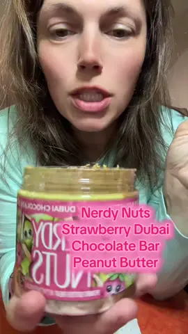 So good. Nerdy Nuts are so good. This peanut butter is so worth it. @Nerdy Nuts Shop #dubaichocolate #dubaitiktok 
