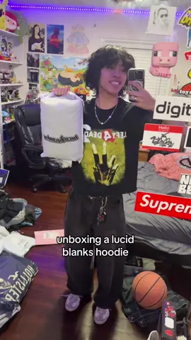 props to @LucidBlanks for the hoodie #fyp #OOTD #unboxing #opening #unboxingvideo #hoodie #gsm #fashiontiktok #clothes 