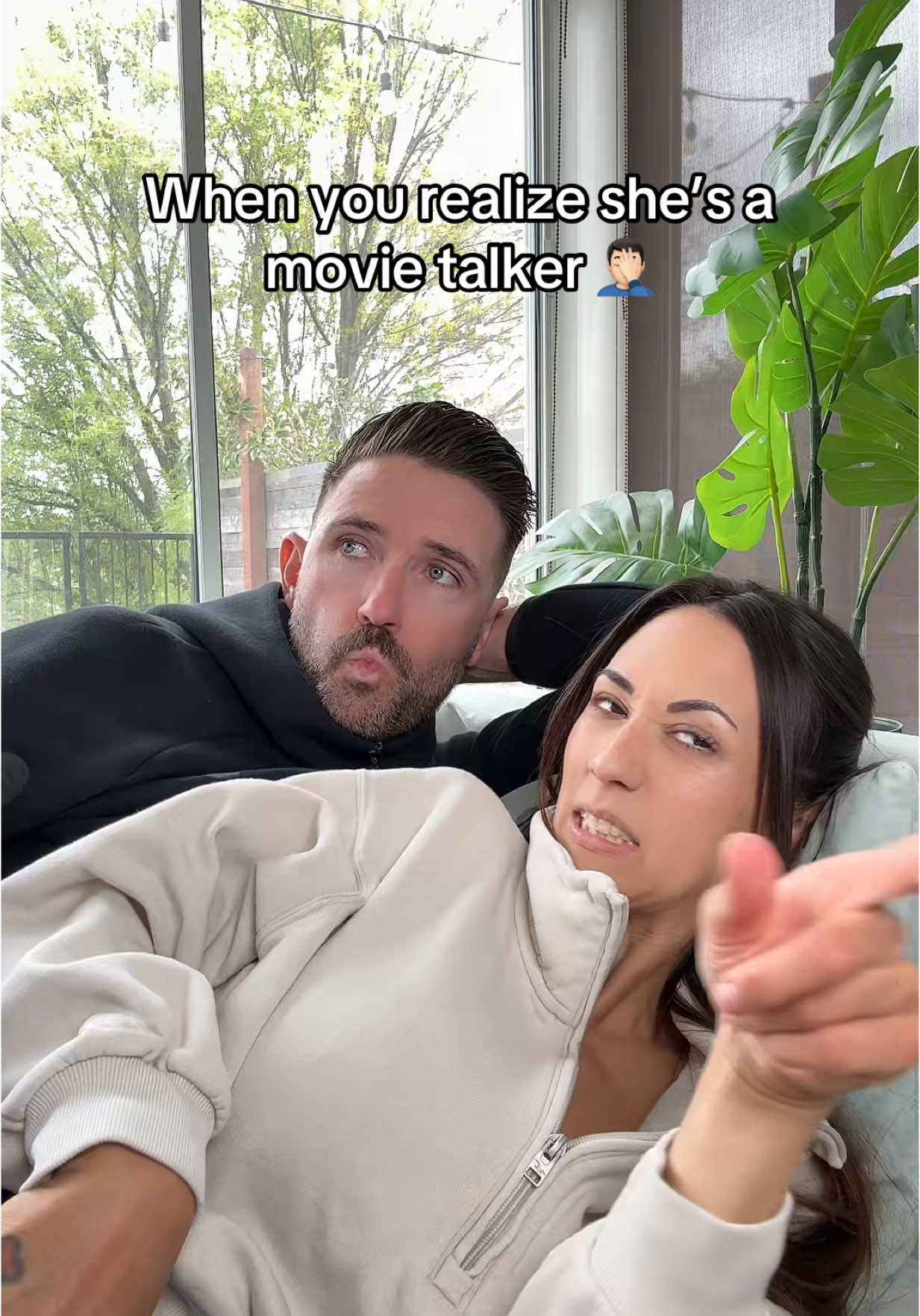 Tried to mute her instead of the TV 😂 #couple #couplegoals #husbandwife #comedy #wife #husband #Relationship 