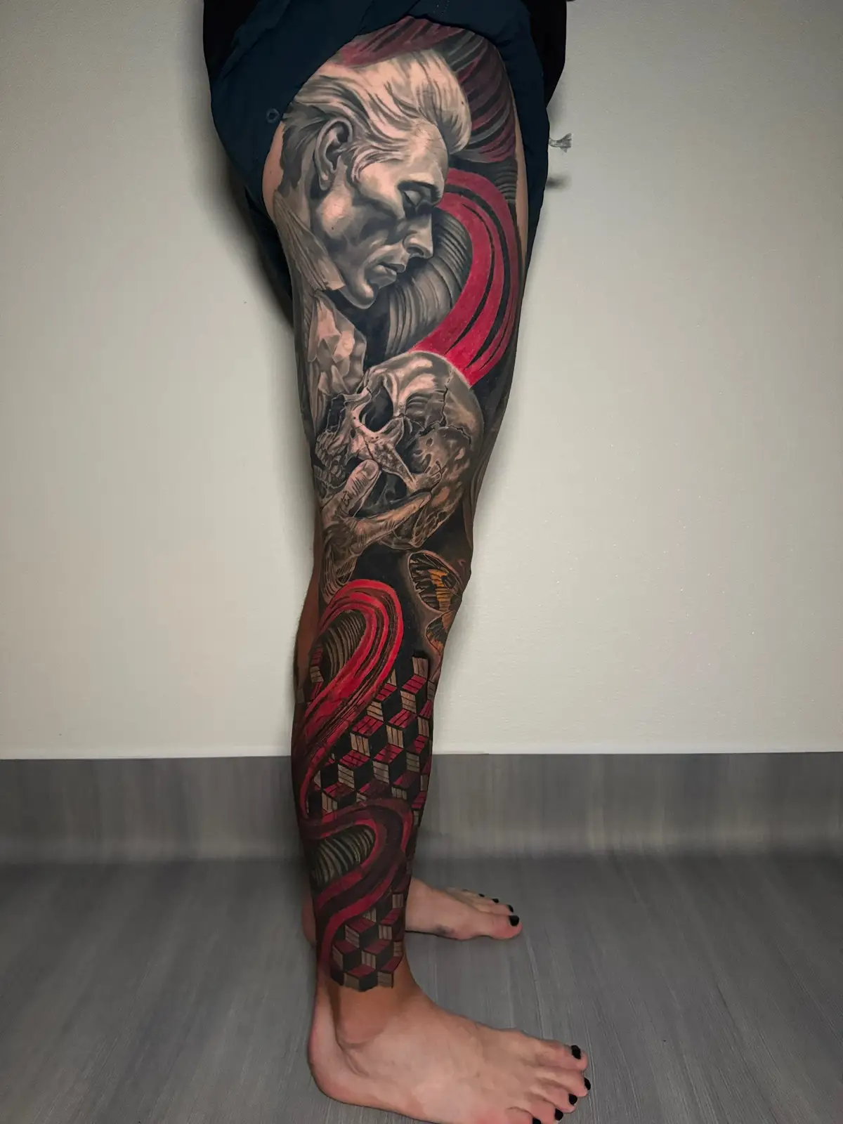 The creativity? Off the charts.  The bond I get to build with my clients? Unmatched.  The trust? The friendship? The inside jokes mid-session?  Pure magic. ✨ And then…  The final result?  A fucking masterpiece we BOTH get to be proud of.  Not just a tattoo.  A whole-ass journey. Jump on my waitlist to book! Link in bio! #sandiegotattoo #sandiegotattooartist #femaletattooartist #armsleeve #legsleeve #colortattoo #blackandgreytattoo #tattoosleeve 