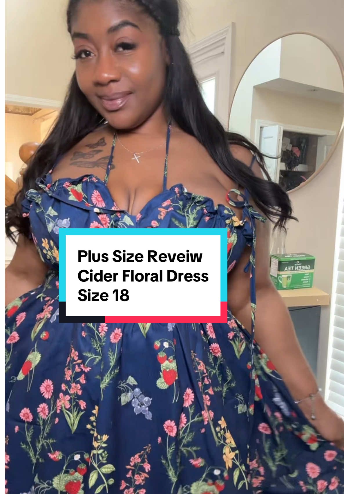 Sizing➡️➡️ I’m 5’6  285 lbs size 18 in pants ✨wearing a size 2X in this Cider floral dress.   This is dress is very true to size and a must have for the summer #vacationdress #dress #plussize #tiktokshopcreatorpicks #spotlightfinds 