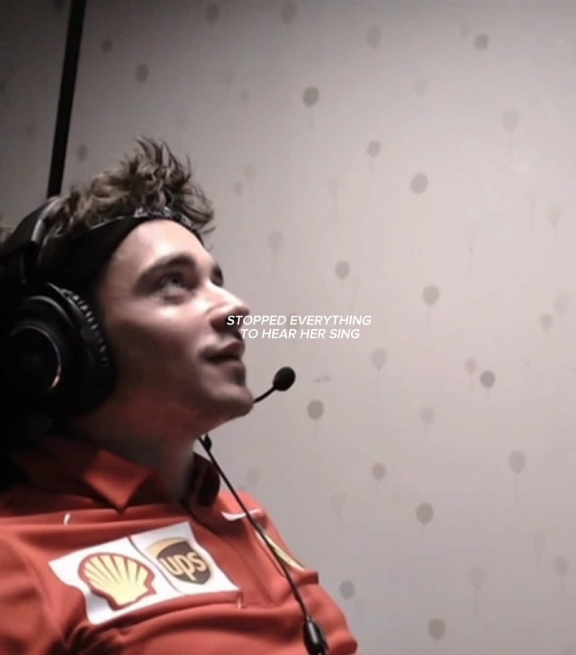 her voice was very faint in the background 🤍 #charlesleclerc #charlottesine #chasine #cl16 #wags #couples #f1 #forzaferrari #paddock #fyp 