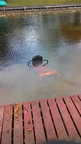 Richard sunk my new mower in the lake 😫😫😫 #dadsoftiktok #fail #new #mower #zeroturn #lake #Summer #husqvarna #almostdied #water 