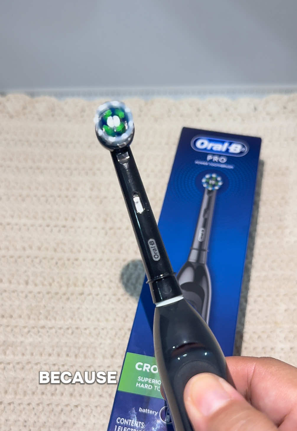 Electric Toothbrush Oral B Pro CrossAction #oralB  oral hygiene  electric toothbrush  oral care  dentist approved 