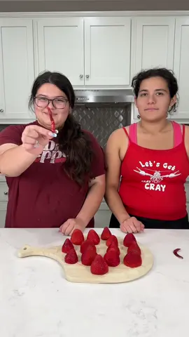 Strawberry Roulette #strawberry #strawberries #candy #spicy #izzyandmary #maryalexis #lifewithbrothers