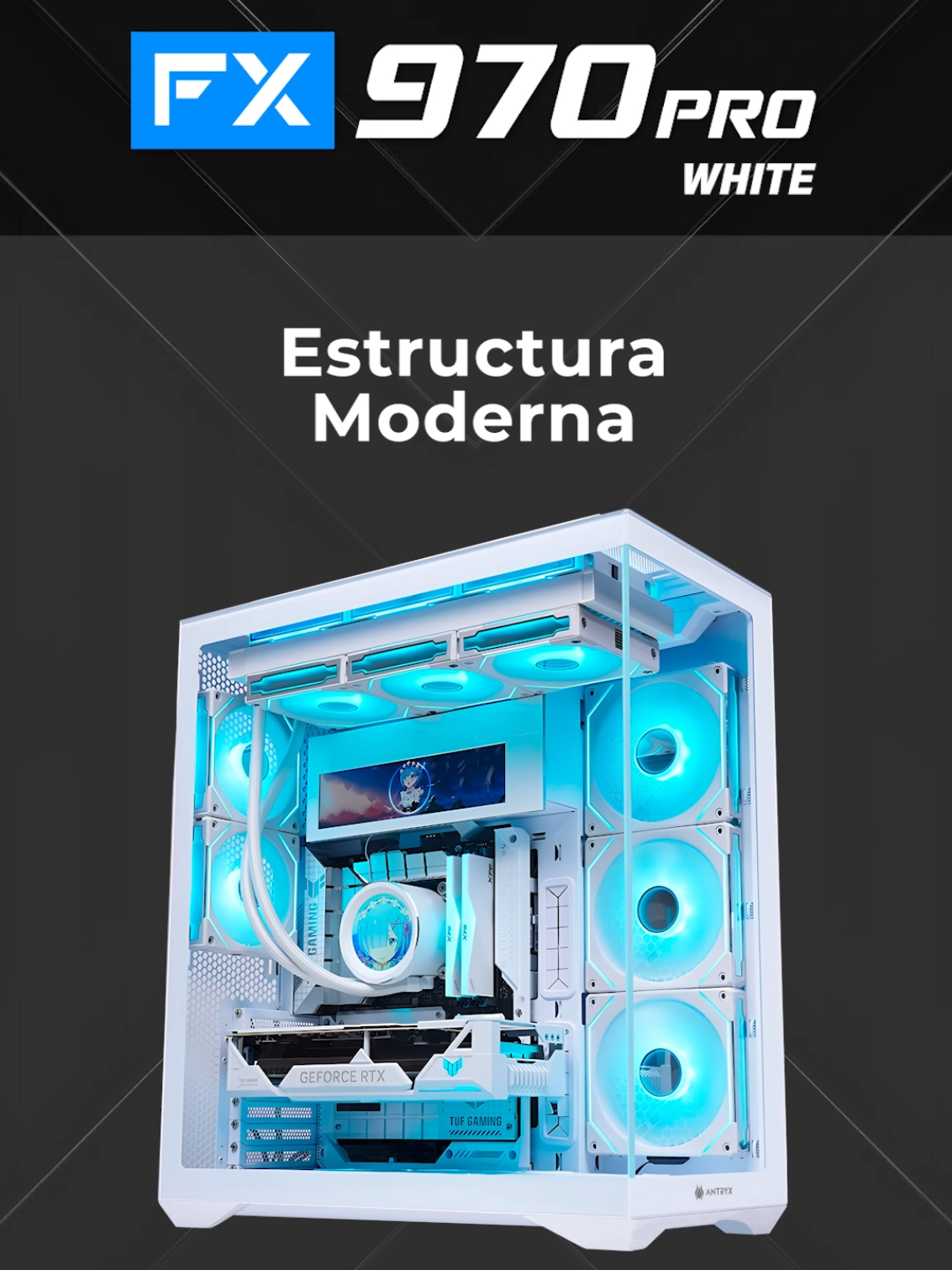 ¡Nuevo FX970 White! Ya disponibles. PRECIO SUGERIDO: $135.00 #antryx #pc #game #Gamer #pcgaming #pcgamer 