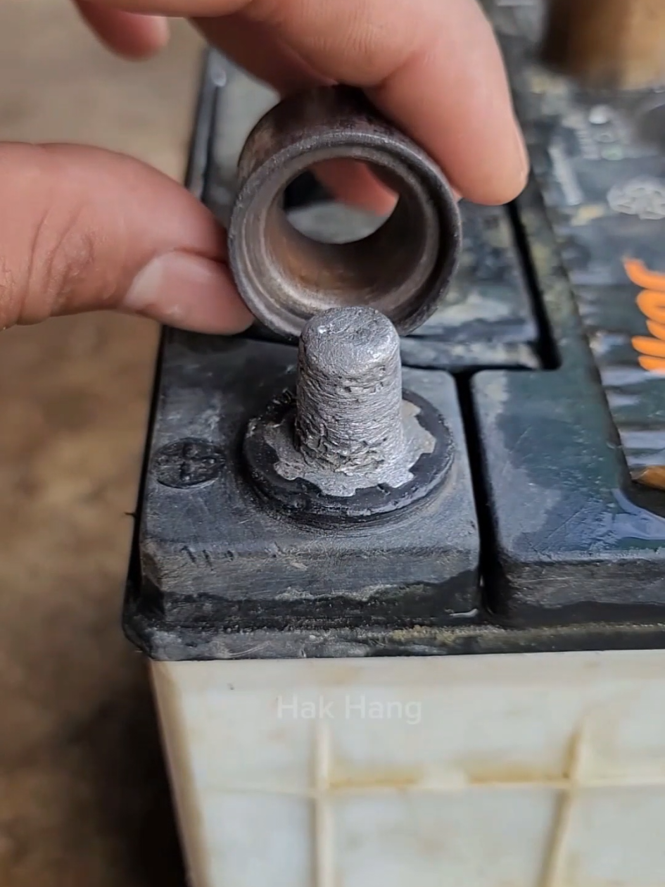 The damaged battery headisrepaired. #Battery #Repair 