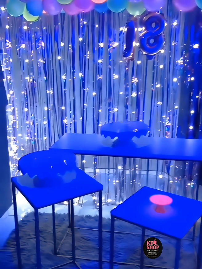 cortina metalizada #Festa #CortinaHolográfica #Decoração #Festa #viral 