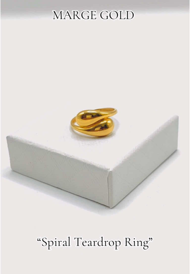 Spiral Teardrop Ring (Open Back)💫✨ #margegold #margegoldjewelry #margegoldcollection #margegoldph #margejewelryph #margejewelry #margegoldofficial #18kgold #18kgoldjewelry #saudigold #pawnable #tiktokshop #fashiON #fashiontiktok #TikTokShopFashion #marge 
