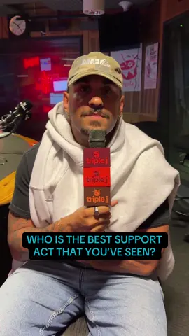 your turn, let us know who is the best support act you’ve ever seen at a concert  #triplej #officechats #concert #gig #ausmusic #livemusic 