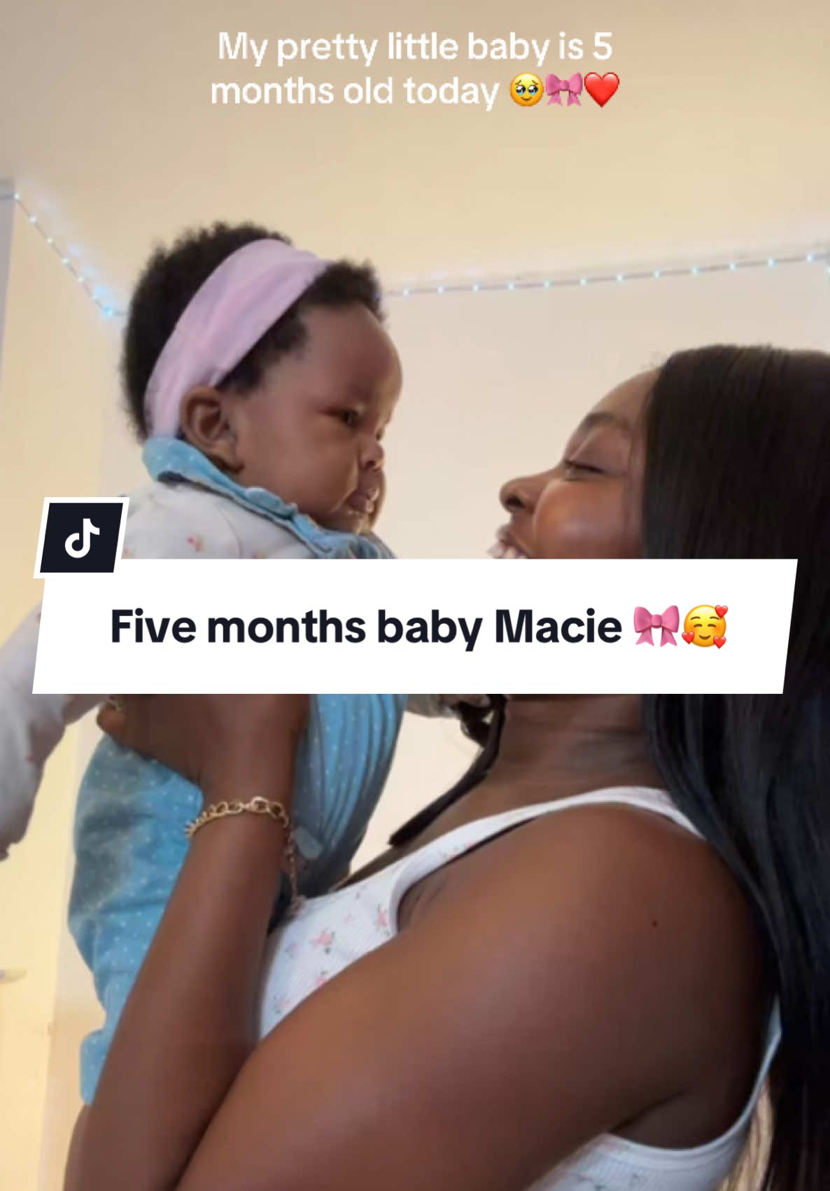 Where did time go😭 , 5 months already?? 🥹🥹 Happy Five(5) months my sweet angel 🥰❤️ #fivemonthsold #5montholdbaby #babiesoftiktok #cutebabiesoftiktok #MomsofTikTok 