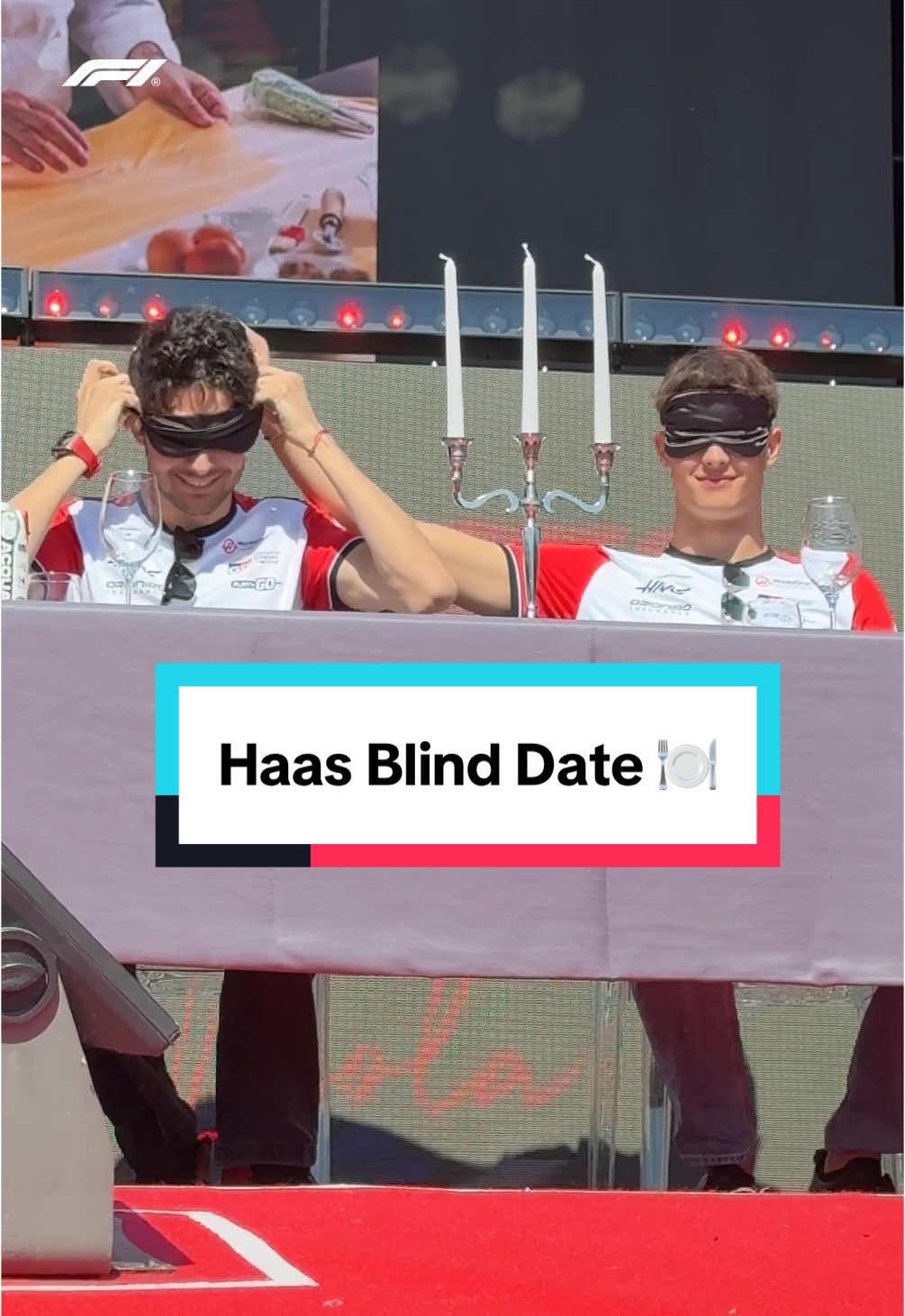 completely valid reaction to being presented with tiramisu 😭 #f1 #formula1 #imolagp #haas #bearcon #olliebearman #estebanocon #tiramisu #italy 