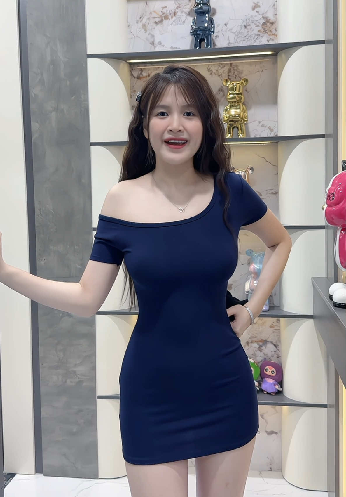 Váy trễ vai body nữ