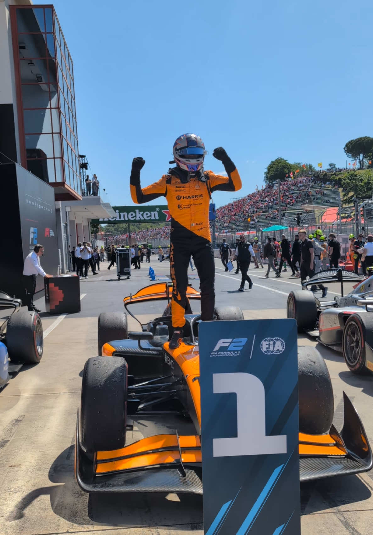 Alex Dunne wins the F2 Feature Race in Imola 🧡 #McLaren #F2 