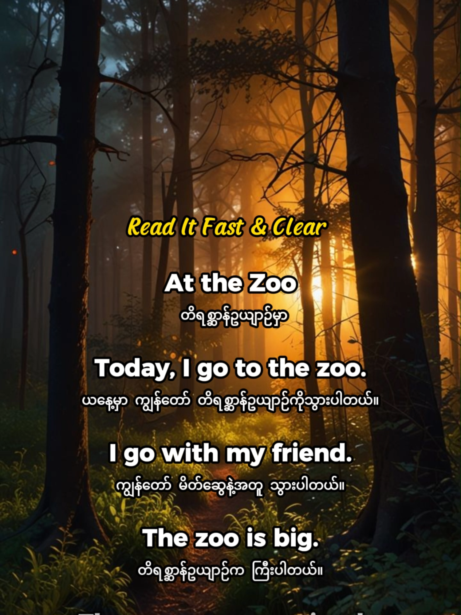 At the Zoo - A1 Level တိရစ္ဆာန်ဥယျာဉ်မှာ #Learnenglishwithrain #English #Dailyenglish #Englishcoversations #အင်္ဂလိပ် #အင်္ဂလိပ်စကားပြော #နေ့စဉ်သုံးအင်္ဂလိပ်