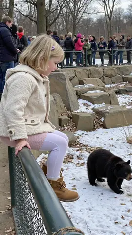 Girl Falls into Bear Enclosure - What the Baby Cub Did Next Surprised Everyone#wildliferescue #reindeerandpenguin #animalrescue #rescueanimals #bearsoftiktok #animalfriendship ##rescueteam #save #arcticrescue #wildlifeheroes #savearticanimals #savingwildlife #savearticanimals #touchingrescue 