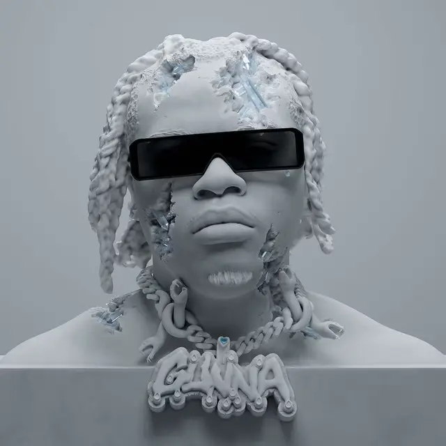 gunna’s 2023 album cover was sculpted, not designed. it was made by daniel arsham in white cast resin, scratched open to show raw crystal beneath. arsham calls this style “fictional archaeology” — sculptures built to look like they’ve survived collapse. parts of the face dissolve. headphones, cars, cameras, statues. all fractured, all quiet. he’s reworked everything from a delorean to a pikachu. each object looks frozen, like it fell from the future into dust. the surface is matte. the wounds are glossy. his collaboration with gunna was one of the few that didn’t feel like branding. just a head, cracked open, eyes hidden. nothing written, nothing said. daniel arsham was born in 1980. his sculptures often include materials not meant to last. #fyp #gunna #danielarsham #coverart #rap 