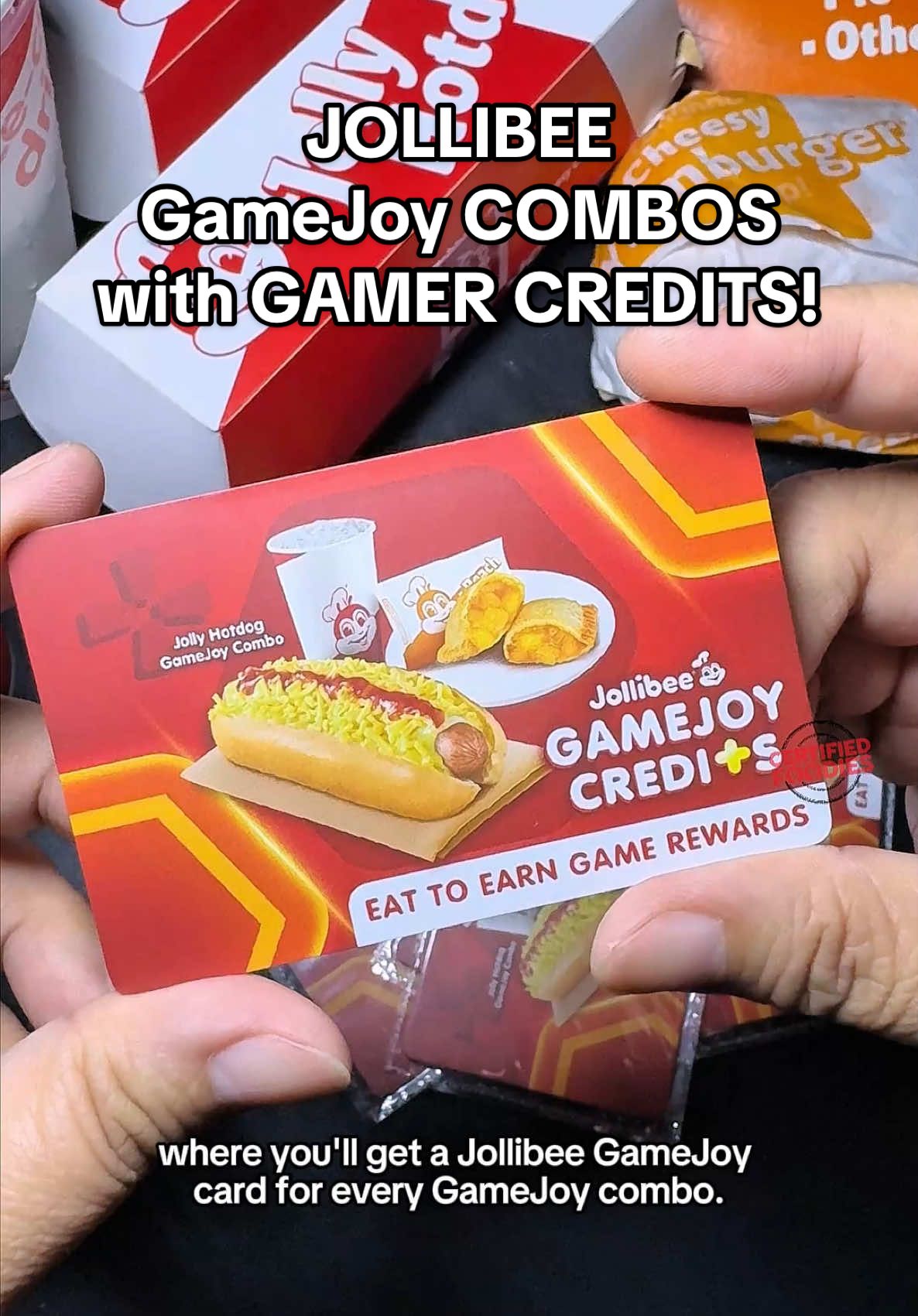 GAMER REWARDS SA JOLLIBEE?! 🎮🍔 Have you heard of @Jollibee’s GameJoy Combos? For every meal, may kasamang @UniPinOfficial credits that you can use to topup or reload sa favorite games mo. It's like a mystery box or gacha, pero may food na, may game load ka pa! Sakto for gamers like us na foodies din. 😉 ✅ Get ₱10 up to ₱200 UniPin credits ✅ Use to load in-game currency to a ton of games, or reload your game wallets like sa Steam, & more! Try nyo na — baka ikaw ang swertehin ng ₱200 card! 🎁 #CertifiedFoodies #Jollibee #JollibeeGameJoyCombos #GameJoyCombos #UniPinPH #PinoyGamers #EatToEarn #GamingCredits #JollibeePH #SteamCredits #FoodieGamers #GachaFeels #FYP #foryou #GamingPromo #Gacha 