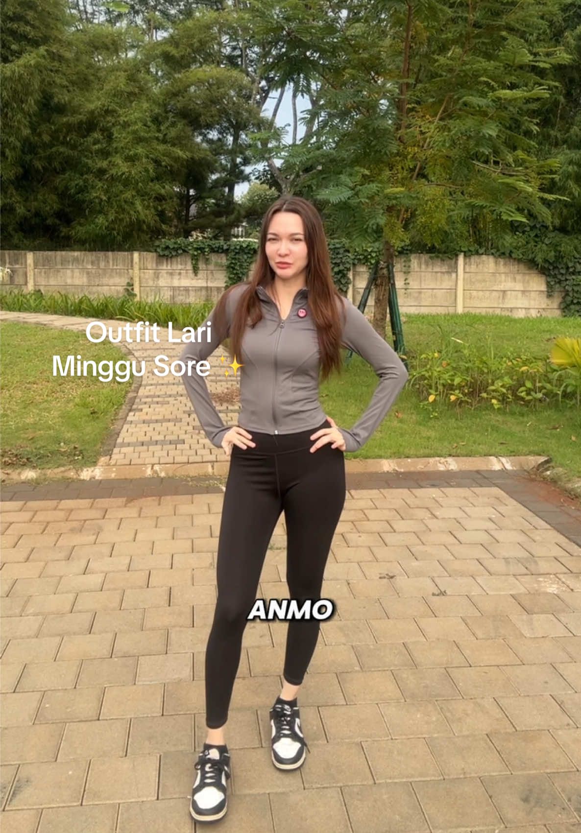 Ootd lariiii ✨ cekout di keranjang kuning #outfitolahraga #jaketuv #leggingwanita #jaketolahraga 