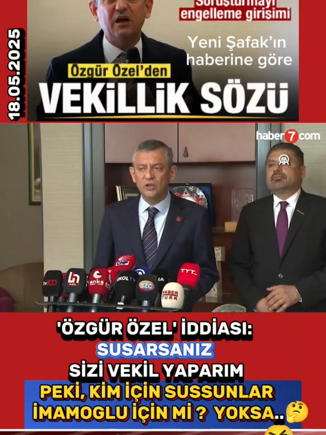 SONDAKİKA ÖZGÜR ÖZEL'DEN SUSANA VEKİLLİK SÖZÜ #chp #özgürözel #ekremimamoglu #imamoglu #yolsuzluk #mahkeme #devlet #cumhurittifakı #akparti #mhp #erdoğan #demparti #gündem #siyaset #haber #sondakika #yenişafak #
