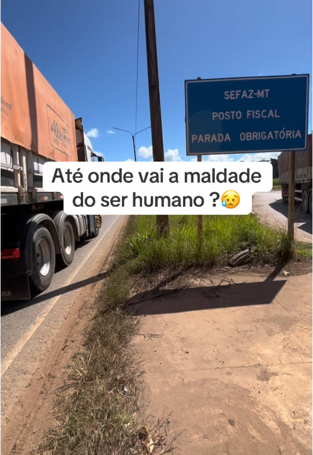 Até onde vai a maldade do ser humano?😥😥 Estamos até agora sem entender o porque fizeram isso com a gente 😥😞 #maldade #caminhao 