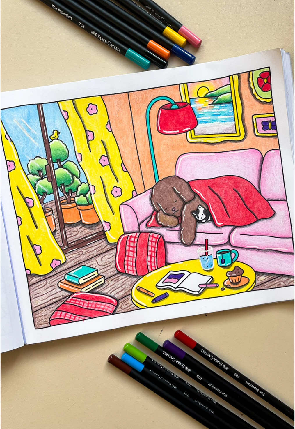 Respondendo a @Joy Parte 5 | Cochilo a tarde  Colorindo Bobbie Goods com lápis de cor 🖍️ Link de todos os materiais que eu uso no meu perfil.  Lápis de cor: @Faber-Castell BR  #bobbiegoods #coloringbook #bobbiegoodscoloringbook #lapisdecor #foryoupage #foryou