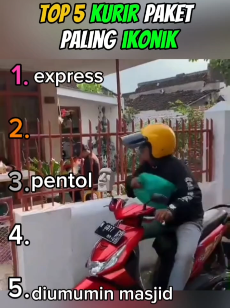 Top 5 kurir ikonik💀 #videolucu #moment #top5 