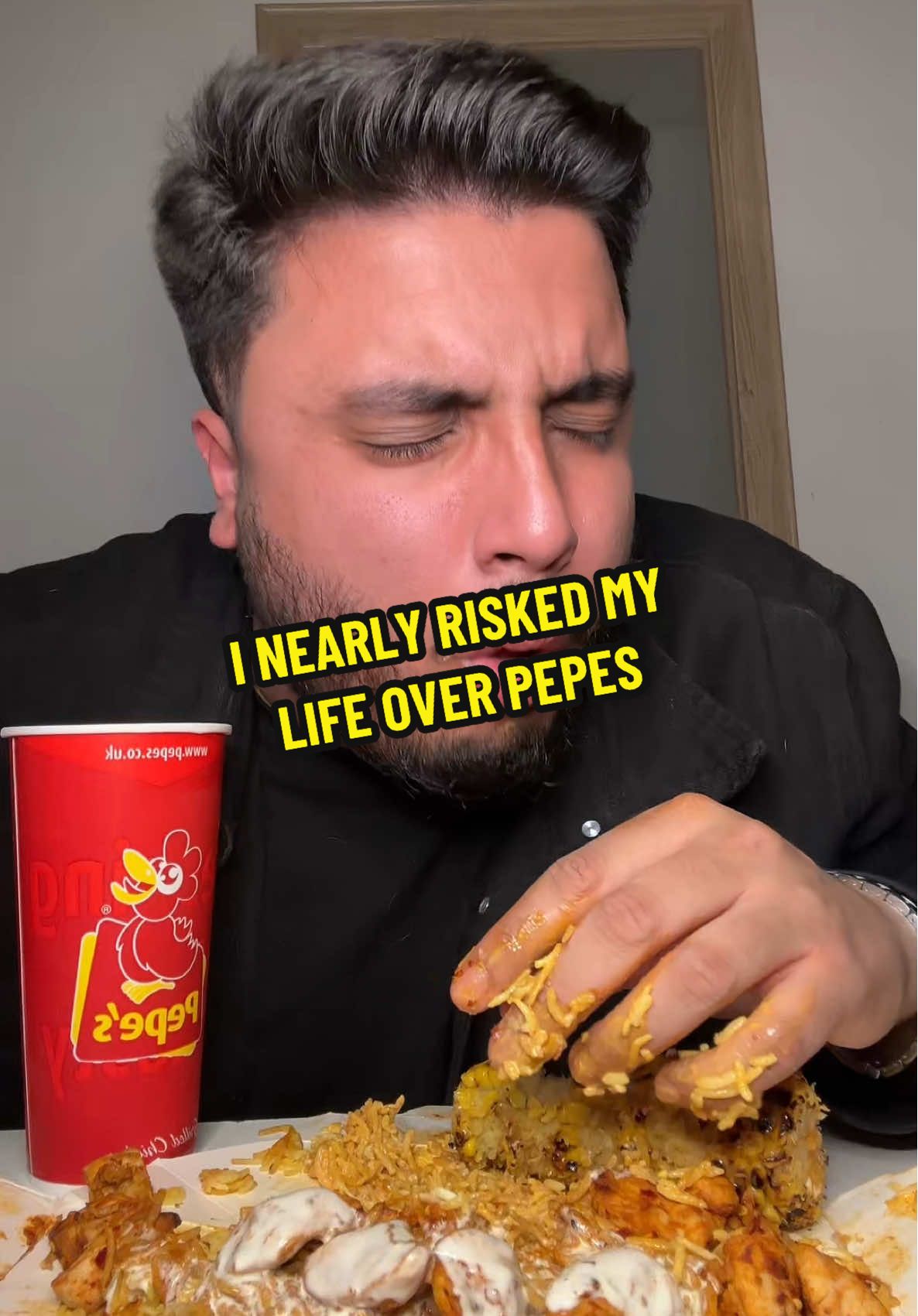 I NEARLY RISKED MY LIFE 🥵‼️ X3 EXTREME RICEBOX @Pepe’s Piri Piri #pepes #pepesricebox #spicyfood #foodies #eatwithme #asmrfood #desifood #fyp 