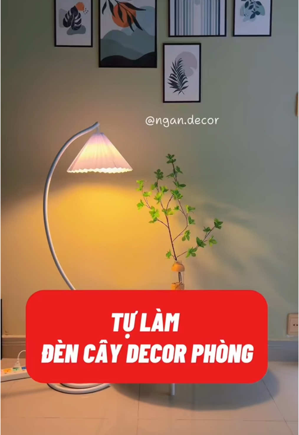 #kỷ niệm xưa tự làm đèn cây đứng decor phòng #ngandecor #diyhomedecor #reviewdecor #decor 