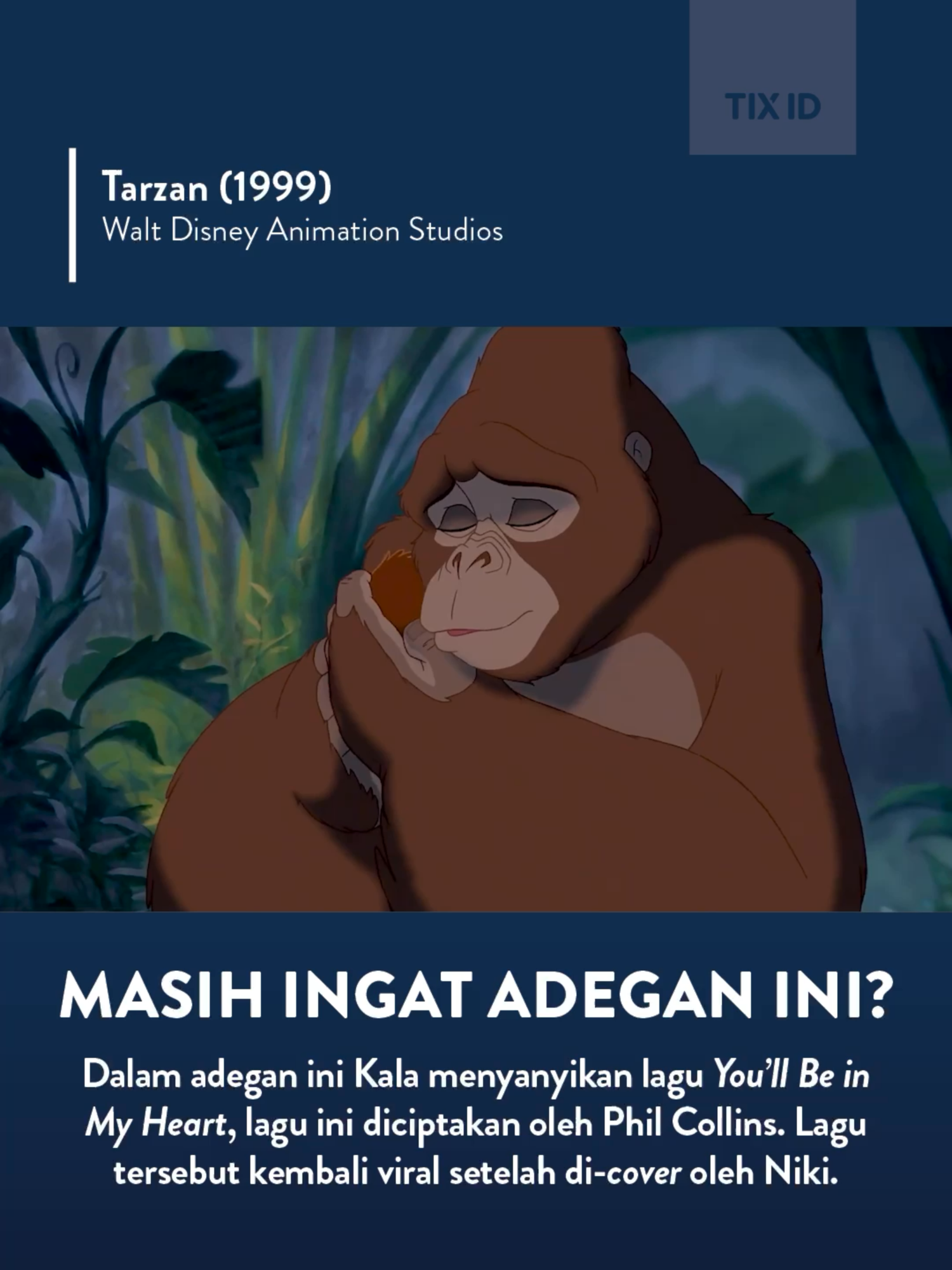 hayo siapa yang baru tau?? #disney #tarzan #philcollins #Niki #film #youllbemyheart