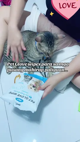 Para sa mga pet na mahirap paliguan … this pwr wet gloves is perfect alternative sa pag bathe ng mga furbabies .. #petgloves #petwipes #wetwipes #furbabies #cats #catslove 