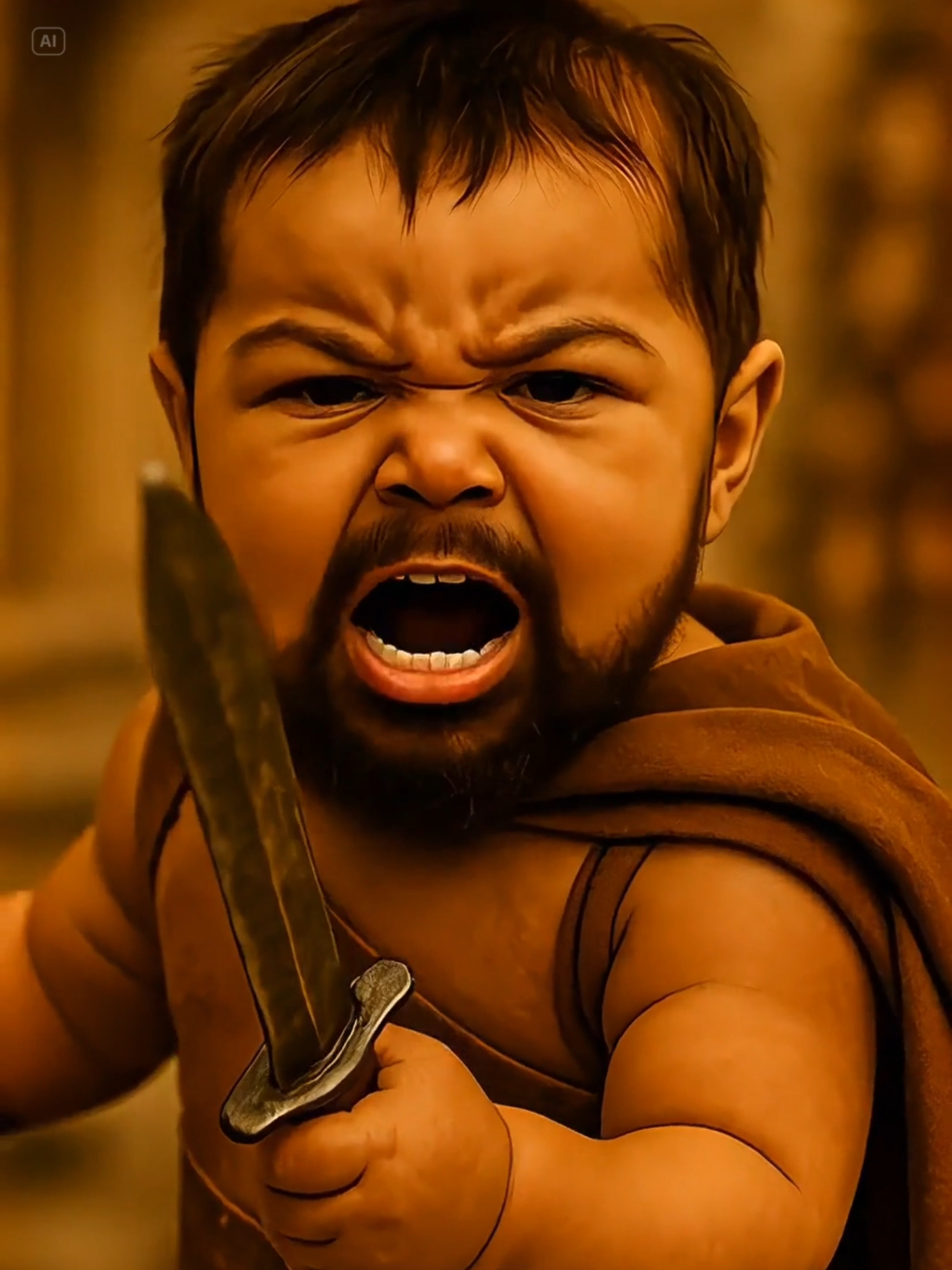 King Leonidas Messenger Scene | Baby 300 #ai #baby #parody🏷 #300