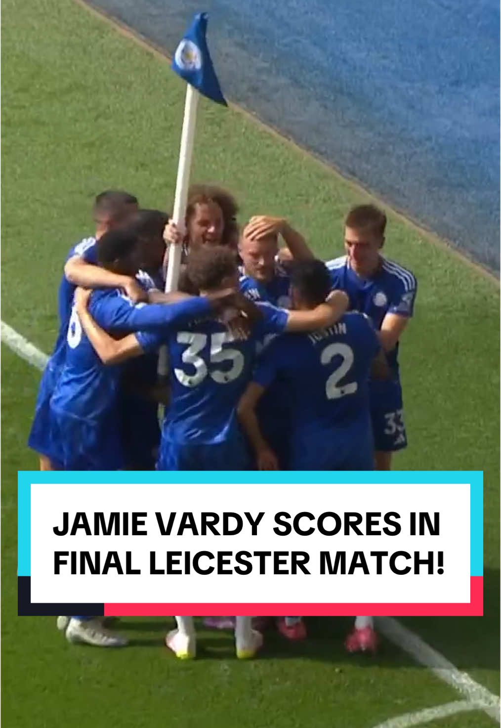 On his 500th appearance for the club, 13 years to the day since he signed, Jamie Vardy scores in his final match for Leicester City. INCREDIBLE. #Soccer #PremierLeague #leicestercity #jamievardy 