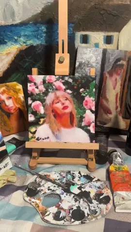 “Flowers in her Garden” painting by me becca brighten! If youd like to commission a painting plesse dm me on instagram #haim #corneliastreet #taylorswift #paramore #flowers #garden #gardening #art #artistsoftiktok 