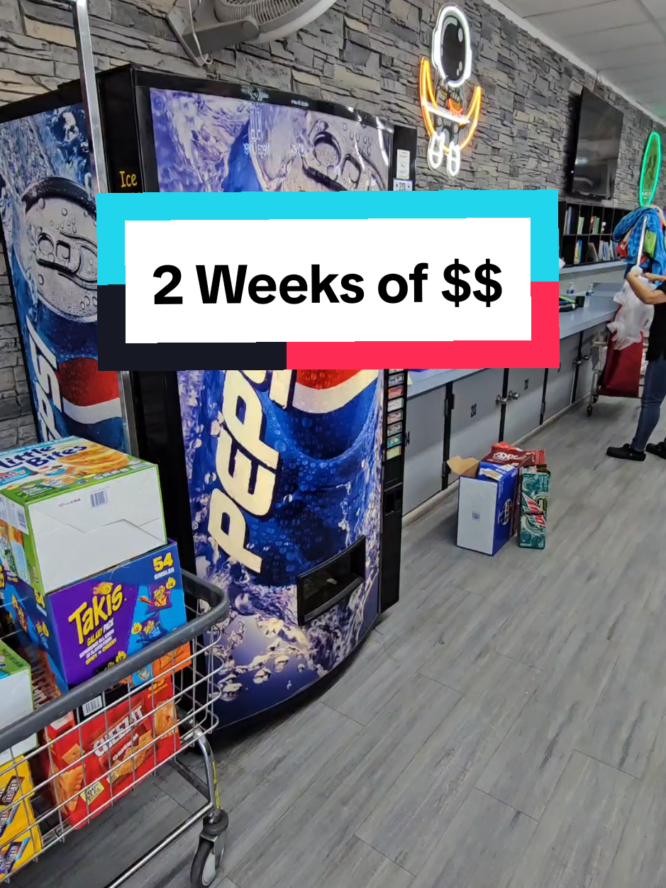 2 Weeks of $$ in my Soda Vending Machine #laundromat #vendingmachine #money #business 