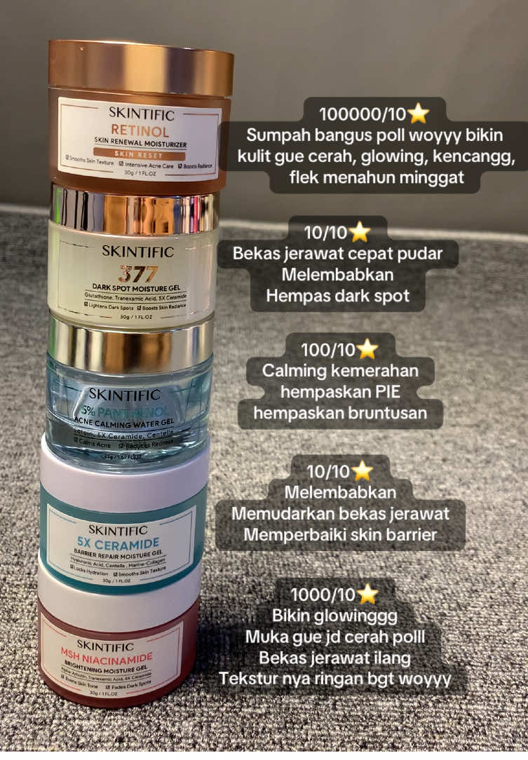 Review jujur #moisturizer #skintific #skincareroutine 