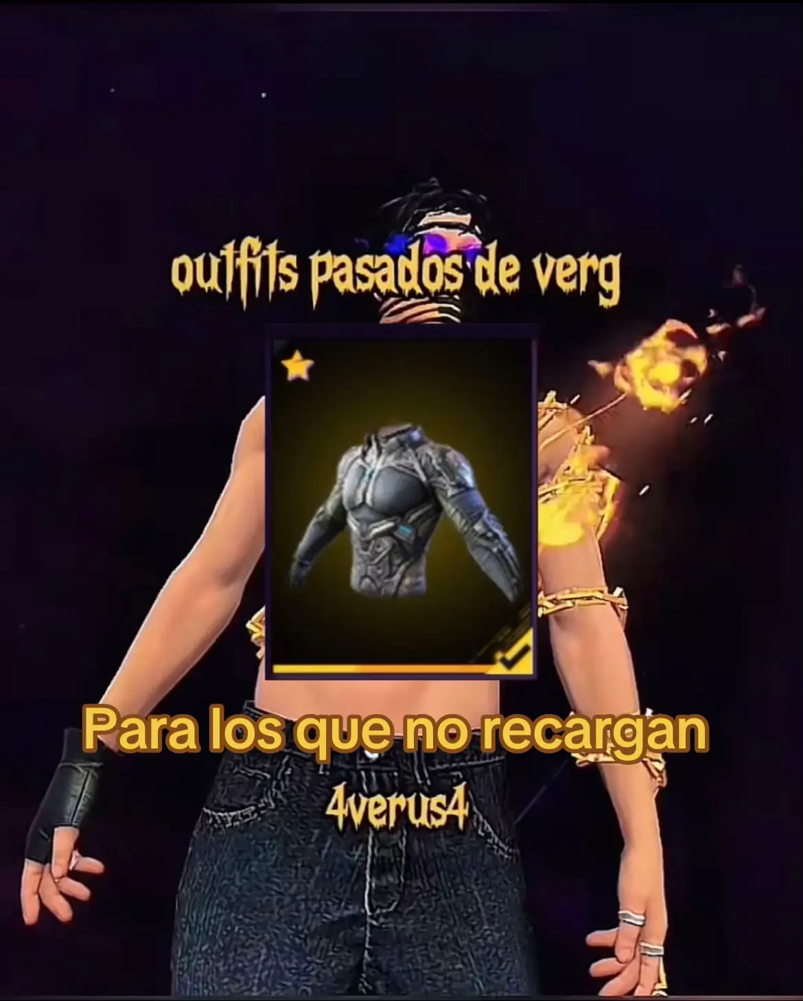Los mejores outfits para los que no recargan con el pecho del bandido #outfitinspo #garena #seguidores  @ANTICRISTO 