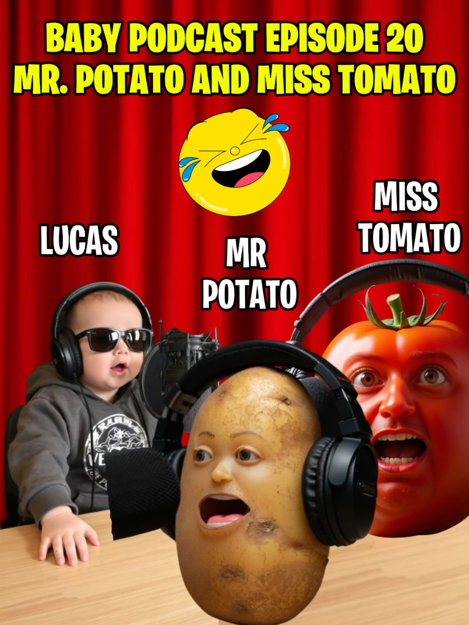 Baby Podcast Episode 20 With Mr Potato and Miss Tomato!! 🤣 #babypodcast #podcast #fyp #usa🇺🇸 