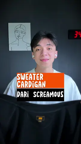 Sweater Cardigan Dari Screamous. Tebal Dan Nyaman. Harganya Juga Terjangkau. #clothing #brandlokal #screamous #sweater #cardigan #outer