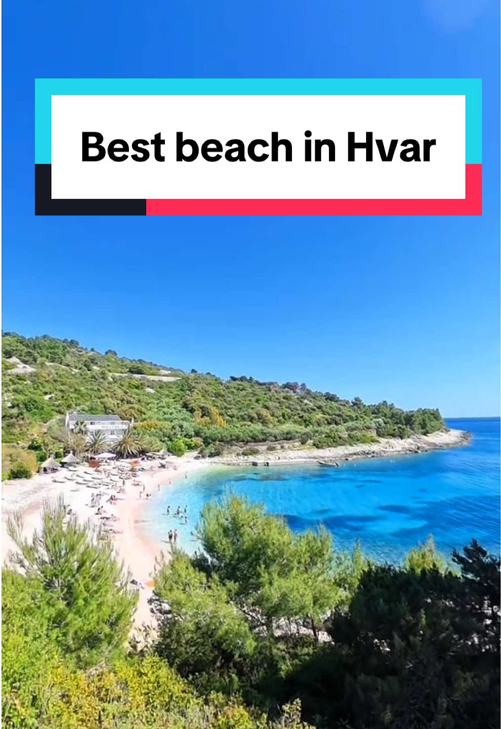 Best beach in Hvar Croatia #travel #croatia #tiktoktravel #bestbeaches #hvar 