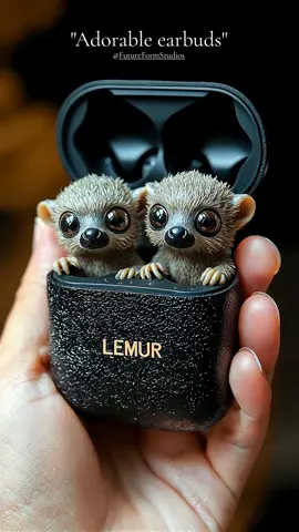 Adorable earbuds with baby animals✨🚀 Created by FutureFormStudios. . . . . . #futureformstudios #earbuds #animal #baby #babyanimals #luxury #desing 