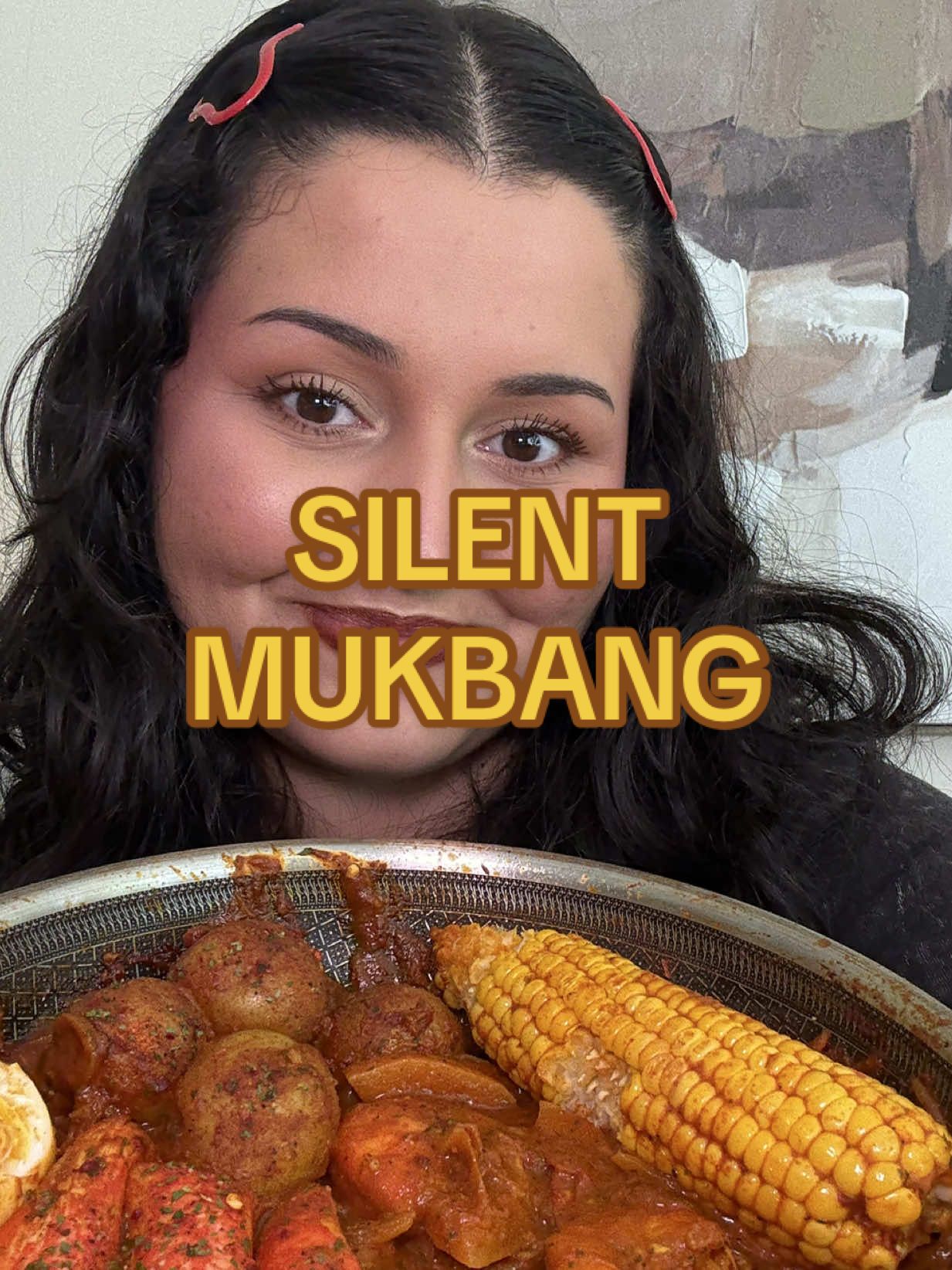 The food was so hot I burned my fingers 😭 #fyp #seafood #seafoodboil #silentmukbang #seafoodasmr #asmr #mukbang #